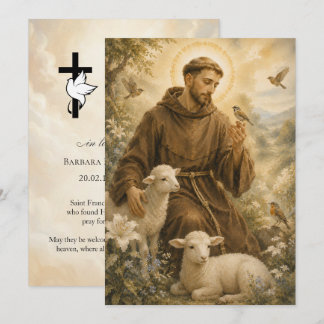 Saint Francis Funeral Prayer 5x7 inch Card