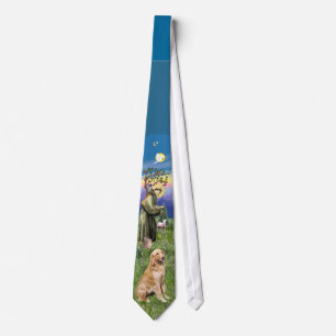 Saint Francis / Golden Retriever Tie