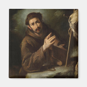 Saint Francis in Prayer (Christian Faith) Magnet