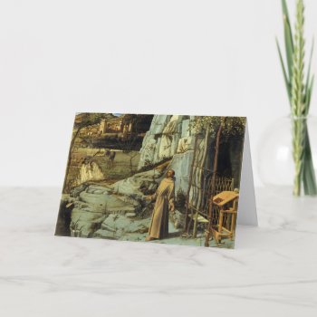 Saint Francis In The Desert By Giovanni Bellini Card by EnhancedImages at Zazzle