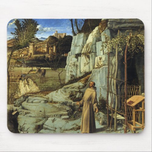 Saint Francis in the Desert by Giovanni Bellini Mouse Pad
