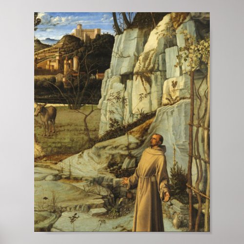 Saint Francis In The Desert By Giovanni Bellini Poster