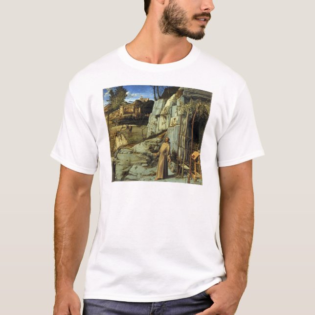 Saint Francis in the Desert by Giovanni Bellini T-Shirt (Front)