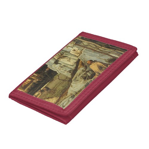 Saint Francis In The Desert By Giovanni Bellini Trifold Wallet