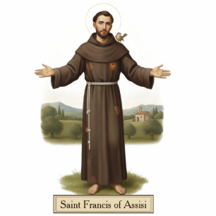 Saint Francis of As 2D Statue Statuette Figurine