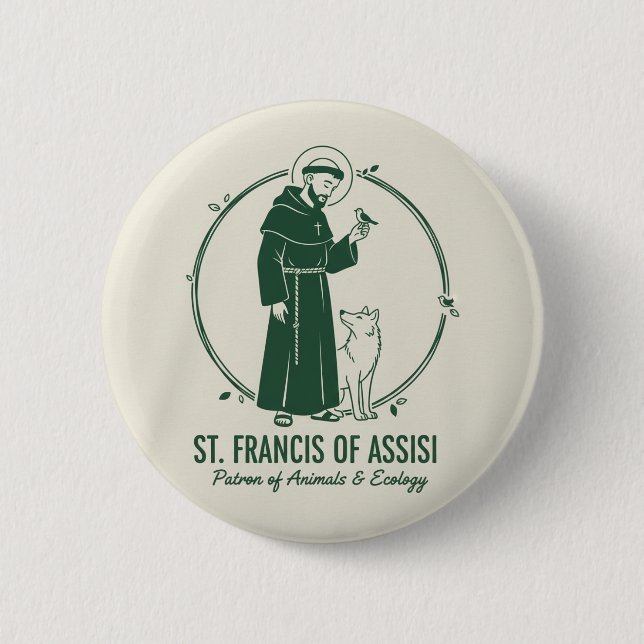 Saint Francis of Assisi Button (Front)