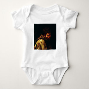 Saint Francis of Assisi by Caravaggio  Baby Bodysuit