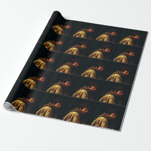 Saint Francis of Assisi by Caravaggio Baroque Art Wrapping Paper