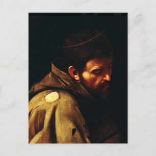 Saint Francis of Assisi by Caravaggio Postcard