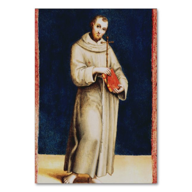 Saint Francis of Assisi by Raphael Table Number (Front)