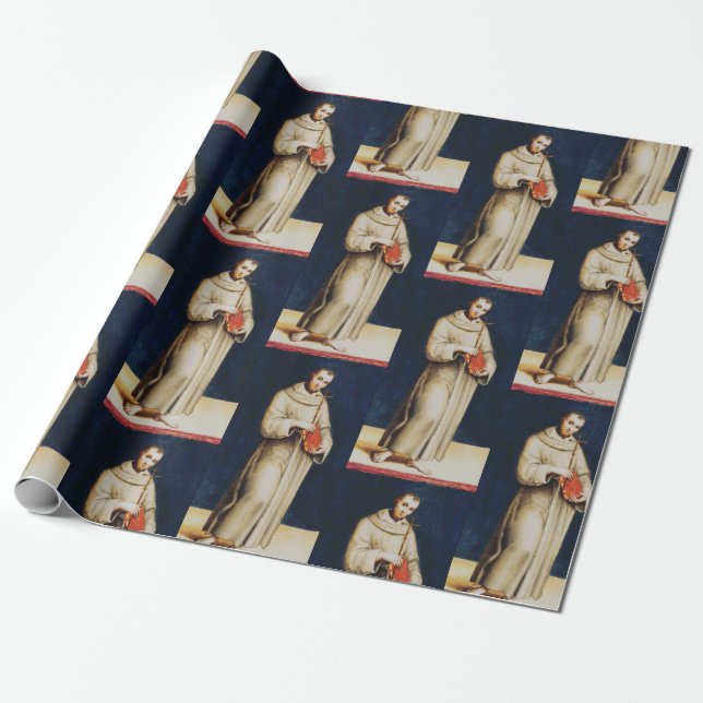 Saint Francis of Assisi by Raphael Wrapping Paper (Unrolled)