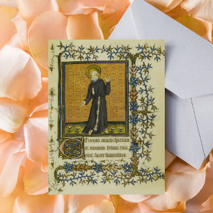 Saint Francis of Assisi Catholic Medieval Postcard