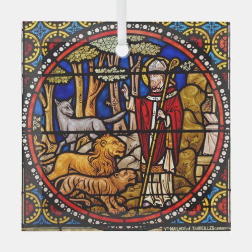 Saint Francis of Assisi Christmas Ornament Lions