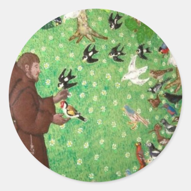 Saint Francis of Assisi Classic Round Sticker (Front)