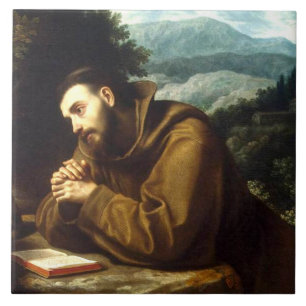 Saint Francis of Assisi Herald of Peace Ceramic Tile