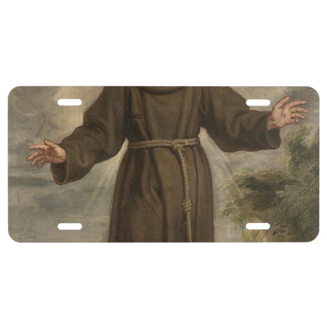 Saint Francis Of Assisi License Plate (Front)