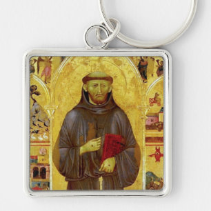 Saint Francis of Assisi Medieval Iconography Keychain