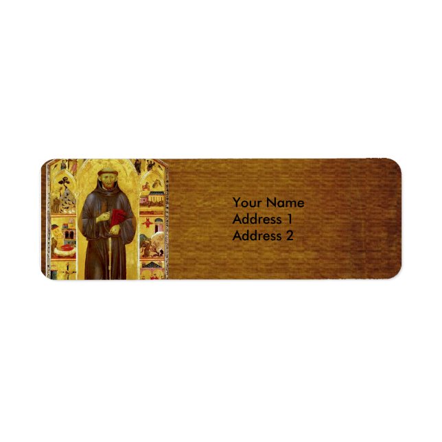 Saint Francis of Assisi Medieval Iconography Label (Front)