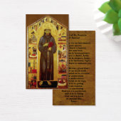 Saint Francis of Assisi Medieval Prayer Card (Desk)