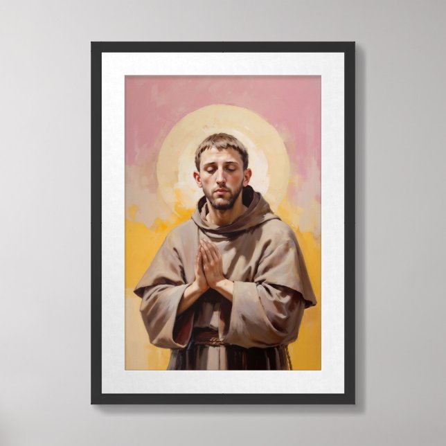 Saint Francis of Assisi, Painting Framed Art (Framed Front)