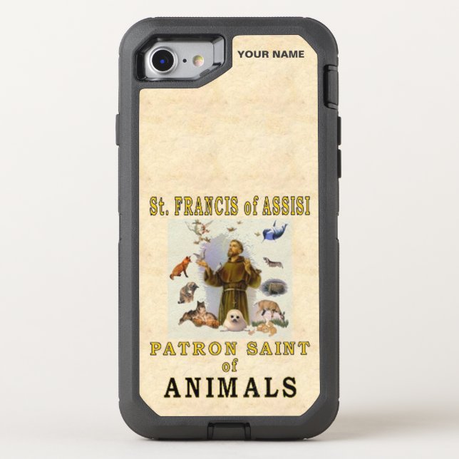 SAINT FRANCIS of ASSISI  (Patron Saint of Animals) Otterbox iPhone Case (Back)