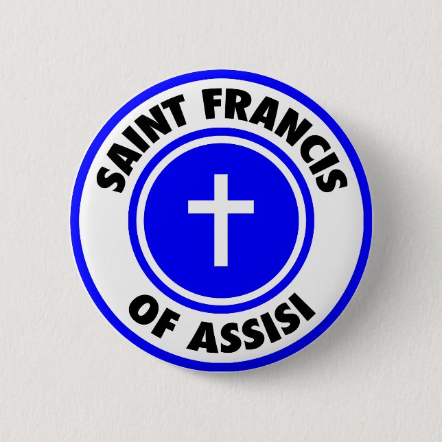Saint Francis of Assisi Pinback Button (Front)