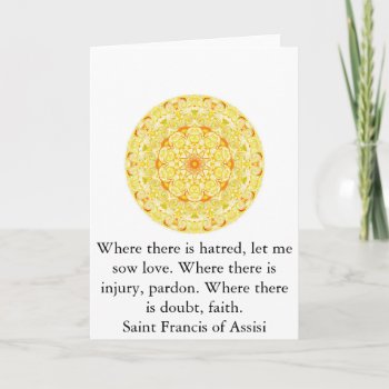 Saint Francis Of Assisi Quote About Love And Faith Card by spiritcircle at Zazzle