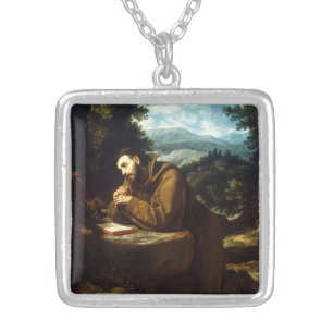 Saint Francis of Assisi Silver Plated Necklace