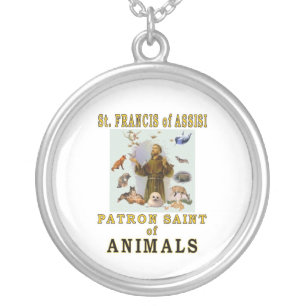 SAINT FRANCIS of ASSISI Silver Plated Necklace