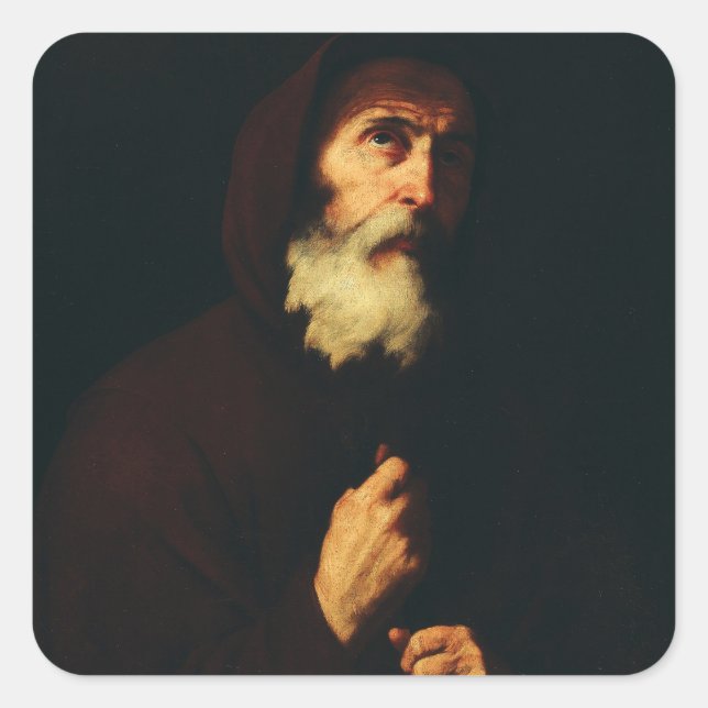 Saint Francis of Paola Square Sticker (Front)