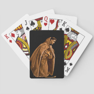 Saint Francis on His Knees Poker Cards