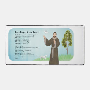 Saint Francis Peace Prayer Desk Mat