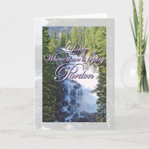 Saint Francis Prayer Pardon Card