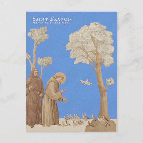 Saint Francis preaching to the birds CC1164 Postcard