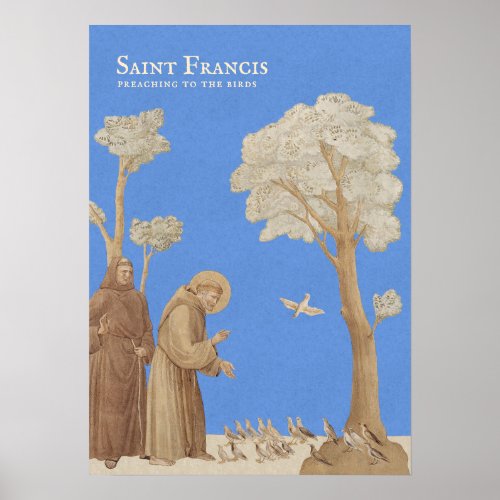 Saint Francis preaching to the birds CC1167 Poster