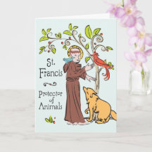 Saint Francis, Protector of Animals Card For Dogs