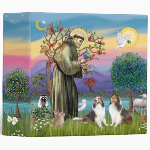 Saint Francis _ Sheltie L2 3 Ring Binder