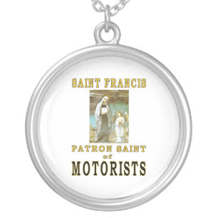 SAINT FRANCIS SILVER PLATED NECKLACE