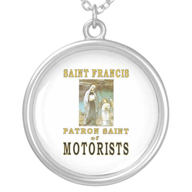 SAINT FRANCIS SILVER PLATED NECKLACE (Front)