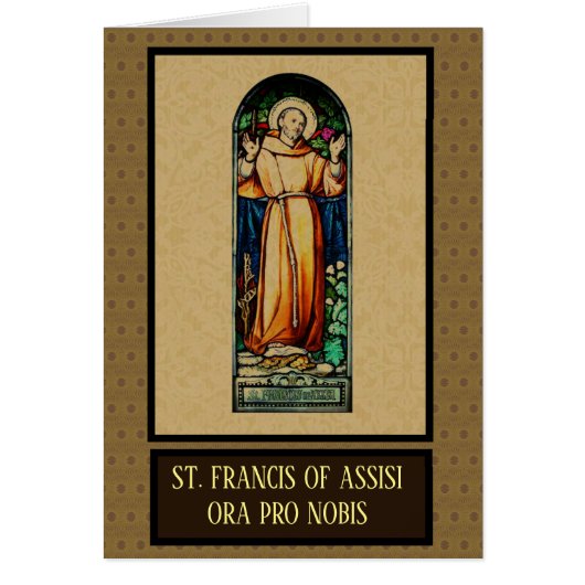Saint Francis | Stained Glass | Peace Prayer Cards (Front)