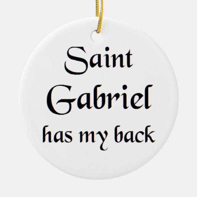 saint gabriel ceramic ornament (Front)
