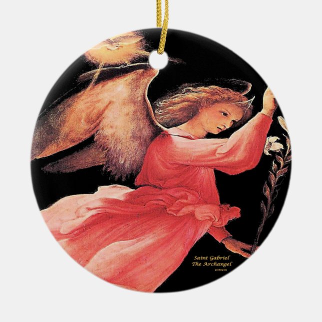 Saint Gabriel the Archangel Ceramic Ornament (Front)