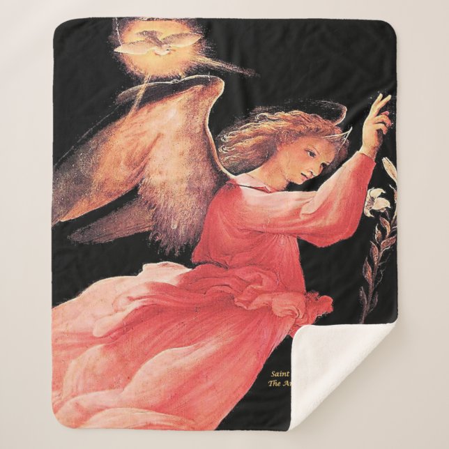 Saint Gabriel the Archangel Sherpa Blanket (Front)