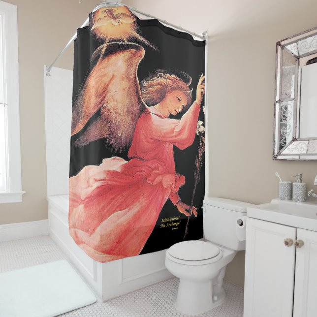 Saint Gabriel the Archangel Shower Curtain (In Situ)