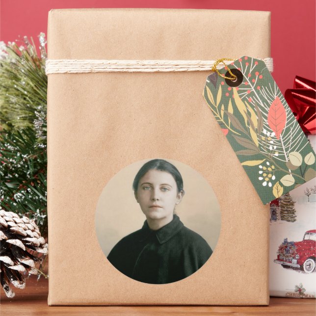SAINT GEMMA GALGANI CLASSIC ROUND STICKER (Holiday)