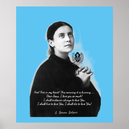 SAINT GEMMA GALGANI POSTER