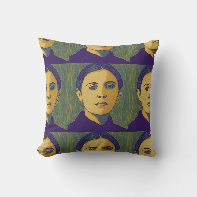 Saint Gemma Galgani Throw Pillow (Front)