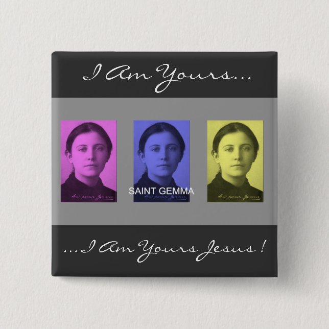 saint gemma pinback button (Front)