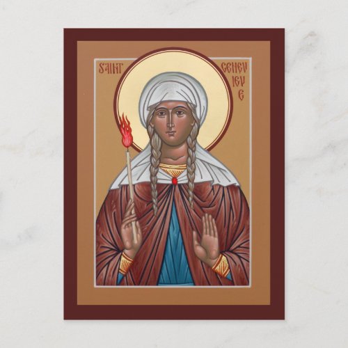 Saint Genevieve Prayer Card