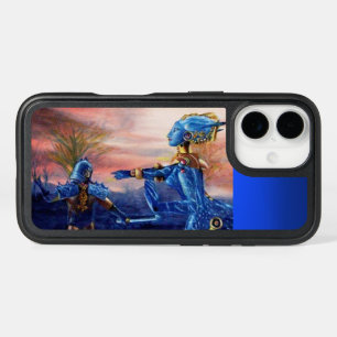 SAINT GEORGE AND ALIEN DRAGON Blue iPhone 16 Case